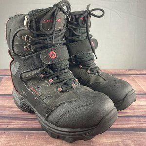 Airwalk Mens Thermolite 89127 Black Snowboard Boots Lace Up Mid Calf Size 8